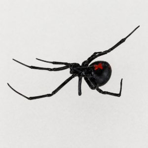 black widow spider close up