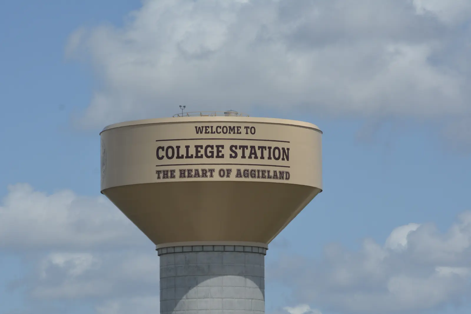 Heart of Aggieland water tower in College Station, Texas